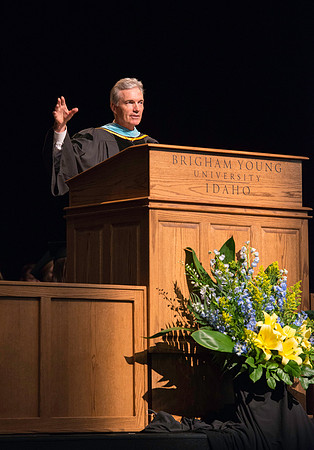 Devin G. Durant speaks at Convocation for the Colllege of Business and Communication.