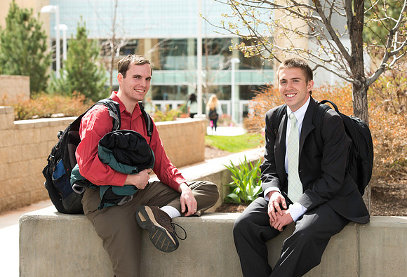 Students on campus.