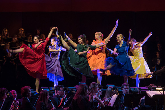 BYU-Idaho Center Stage had their annual Patriots and Pioneers concert July 9 with George Dyer as their soloist.
