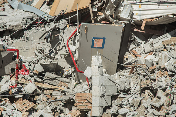 BYU-Idaho Kirkham building demolition. Summer Term