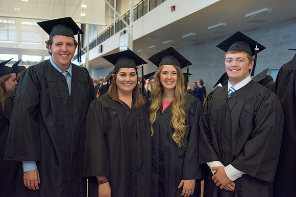 Graduates before the commencement ceremony.