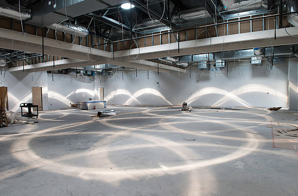 The building's skylights will provide natural light to spaces which lack exterior windows.