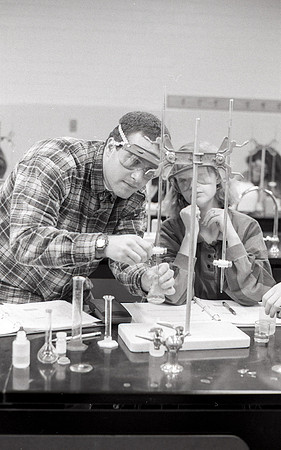 Students work diligently in the Chemistry Lab.