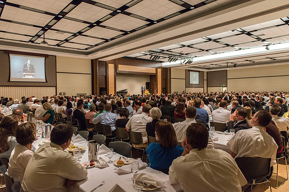 The Employee Banquet at the start of the 2013 shool year is held in the Manwaring Center Ballroom.  Pres Clark and Elder Halstrom each gave a few remarks.