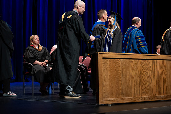 Graduates during convocation for the College of Performing and Visual Arts.