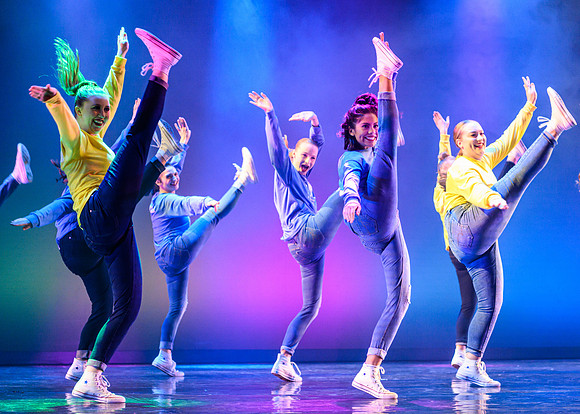 The Department of Theatre and Dance colorful Extravadance performance. Held in the Snow Drama Theatre.