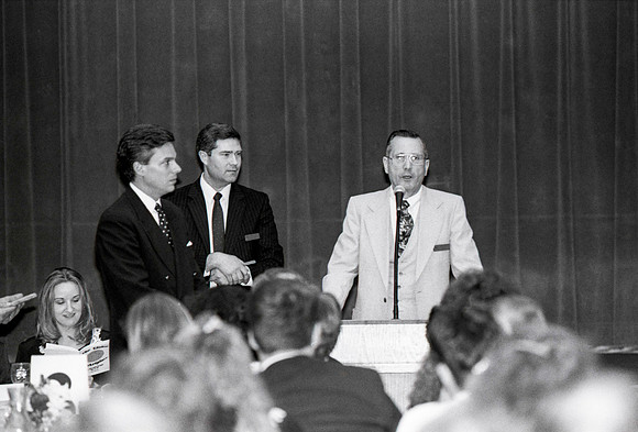 The Business Department holds an Awards Banquet. March 1995.