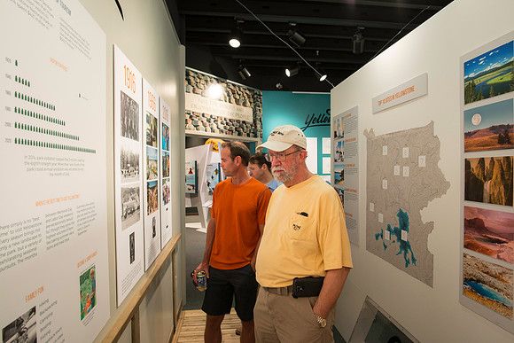 "The Evolution of Yellowstone, Celebrating 100 Years of Park Service" A new display designed by BYU-Idaho students as part of their course work for a Graphic Design class taught by Shawn Randall.