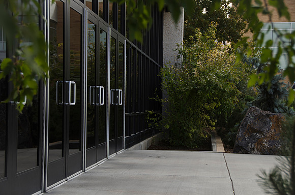 The entrance outside the Joseph Fielding Smith Building