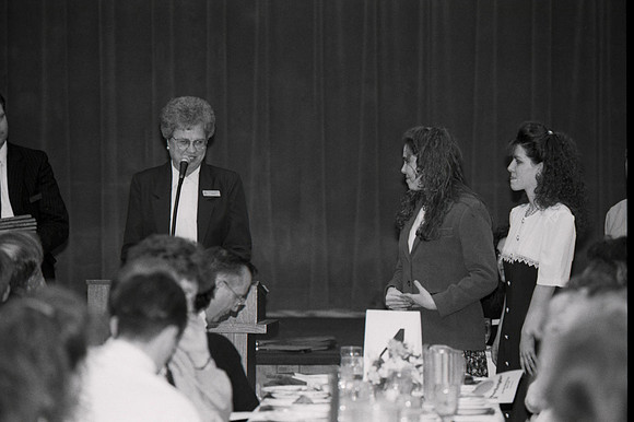 The Business Department holds an Awards Banquet. March 1995.