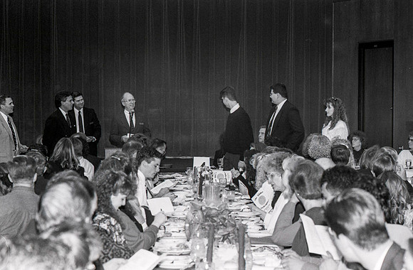 The Business Department holds an Awards Banquet. March 1995.