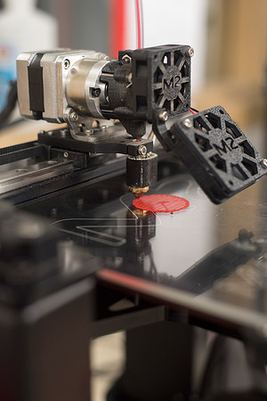 The mechanical engineering department has two 3D printers available for students to make 3D prints.