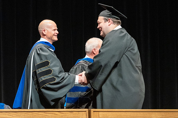 Graduates during convocation of the College of Physical Sciences and Engineering.