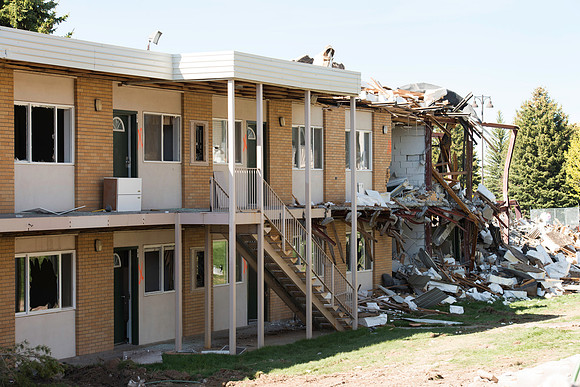 End of an Era, four of the six womens dorms will come down and be turned into a parking lot.
