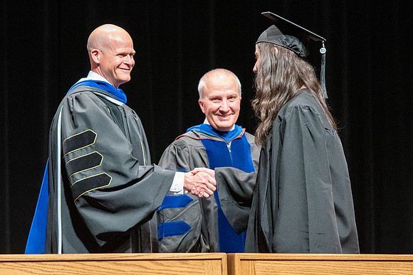 Graduates during convocation of the College of Physical Sciences and Engineering.