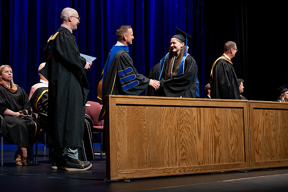 Graduates during convocation for the College of Performing and Visual Arts.