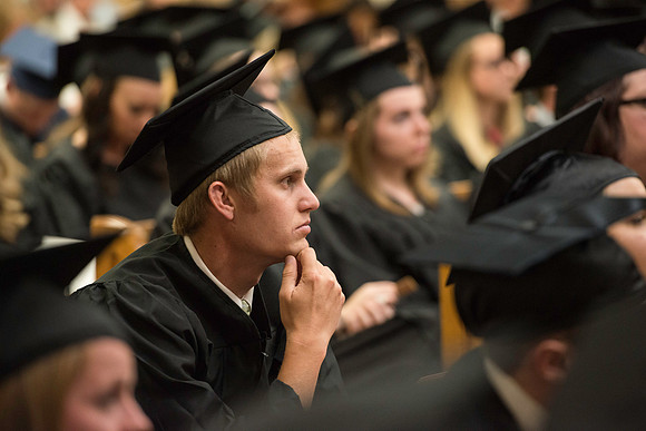 Graduates attend convocation for the College of Education and Human Development.
