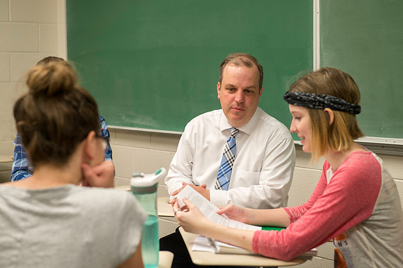 English instructor Eric d'Evegnee teaches Fundamentals of Literary Interpretation.