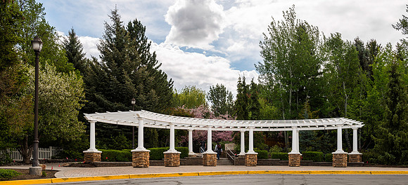 Spring in full bloom in the gardens.