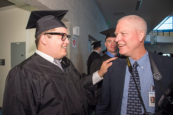 Students of Brigham Young University-Idaho prior to convocation of the Spring 2016 semester. Photo by Ryan Chase.
