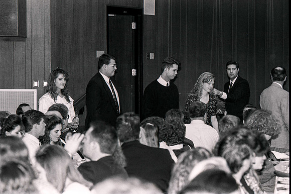 The Business Department holds an Awards Banquet. March 1995.
