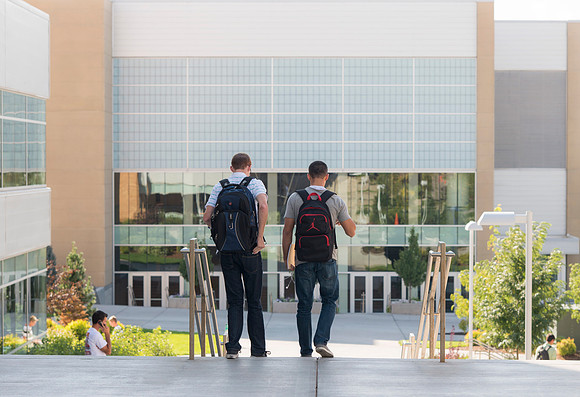 Students between classes the First Day of School.