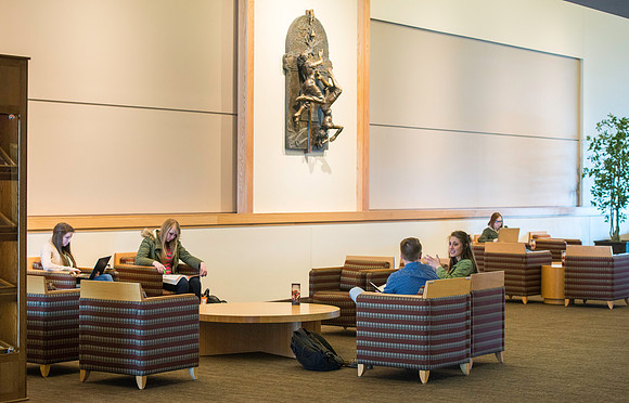 Study break in the BYU-Idaho Center.