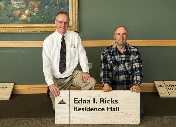 A memorial for the girl's dorms which have served housing well for 50 plus years. Edna Ricks Hall, Annie Kerr Hall, Sarah Barnes Hall and Virginia Perkins Hall will be removed this summer. Families we