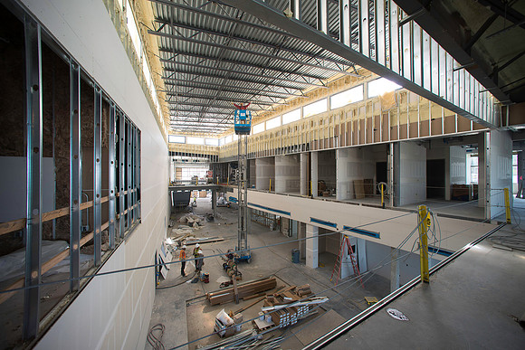 Construction continues on the new Science Technology Building.