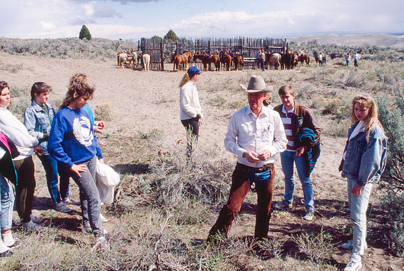 Biology students take a Field Trip to the Sand Dunes to go horseback riding with Mel Griffeth.