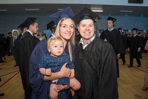 Students of Brigham Young University-Idaho prior to convocation of the Spring 2016 semester. Photo by Ryan Chase.