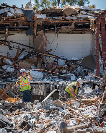 The Ricks Dormitories are being torn down for a new parking lot on campus.