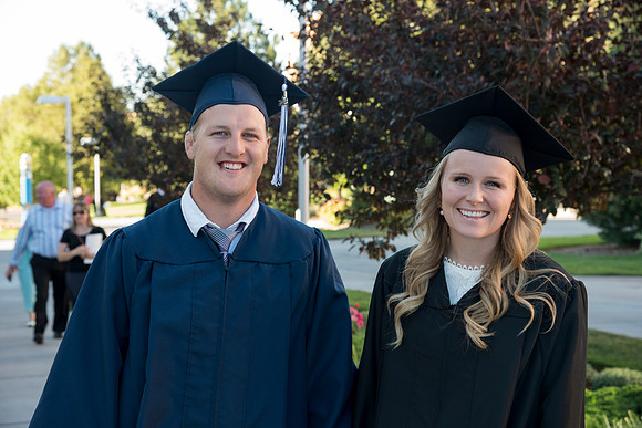 Students of Brigham Young University-Idaho at graduation of the Spring 2016 semester. Photo by Ryan Chase.