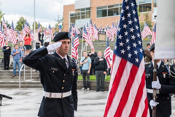 The BYU-Idaho ROTC honors those who gave their lives for the Constitution and this country's freedom.
