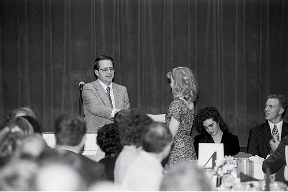 The Business Department holds an Awards Banquet. March 1995.