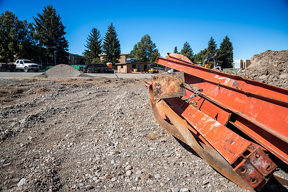 Construction continues on the new parking lots that are where the old dorms once were.