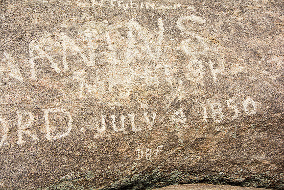 independence Rock, so named as a landmark pioneers hoped to be at on or before July 4th to ensure there safe crossing over the mountain passes before snowfall.