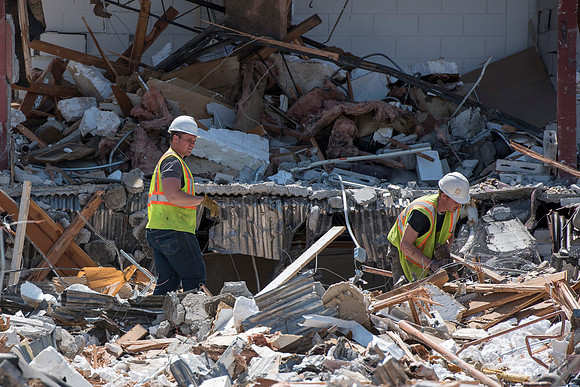 The Ricks Dormitories are being torn down for a new parking lot on campus.