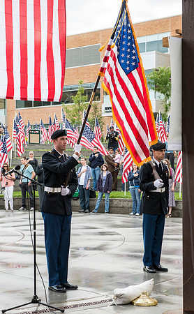 The BYU-Idaho ROTC honors those who gave their lives for the Constitution and this country's freedom.