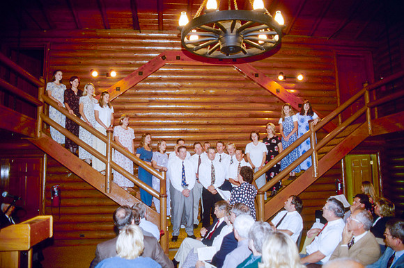 The Natural Science Center is dedicated. Island Park, Idaho. September 1996.