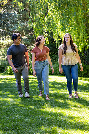 Student on campus for Admissions Viewbook.