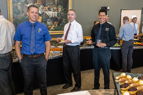 A reception for President Henry J Eyring and his wife Kelly to express their gratitude to employees of BYU-Idaho.