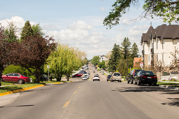 Facing West on E 2nd S near Cornell Ave.