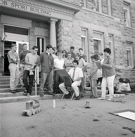 Art Class in front of the Jacob Spori Building.