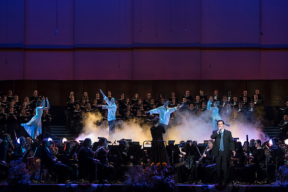 BYU-Idaho Center Stage had their annual Patriots and Pioneers concert July 9 with George Dyer as their soloist.