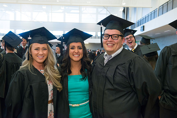 Graduates gather for BYU-Idaho commencement.