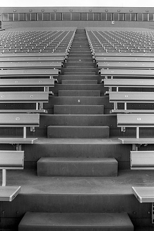The Steps of Viking Stadium leading up to the announcers booth