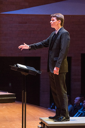 The Brigham Young University-Idaho choirs and ensembles perform in a concert together.
