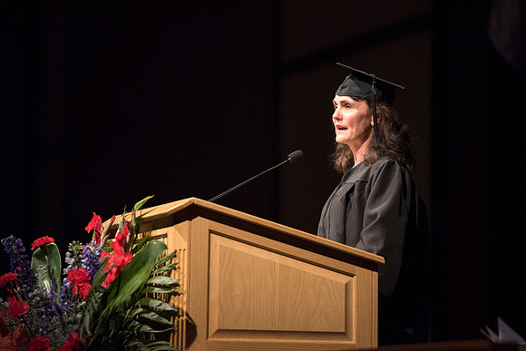 Students of Brigham Young University-Idaho at graduation of the Spring 2016 semester. Photo by Ryan Chase.