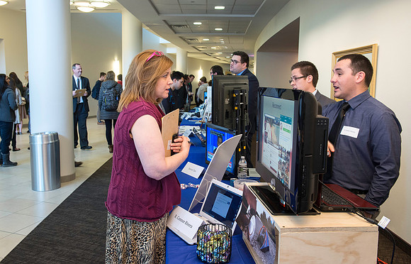 Comm Students get the chance to show off their skills through doing a senior project. The students are mentored throughout the semester and then judged and graded for the quality of their work.